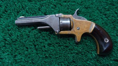 MHG1077 ANTIQUE AETNA ARMS CO. TIP UP REVOLVER IN CALIBER 22RF [A] - Image 2