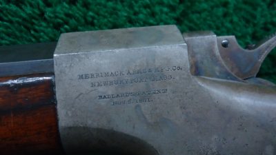 JM1542 MERRIMACK ARMS & MFG CO. BALLARD SPORTING RIFLE IN CALIBER 38 RF WITH RARE *DUAL IGNITION [A]; - Image 8