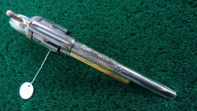 C374 BEAUTIFUL CUSTOM ENGRAVED COLT SAA NICKEL PLATED & GOLD IN CALIBER 45 COLT [M] - Image 3