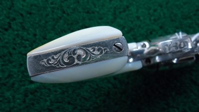 C374 BEAUTIFUL CUSTOM ENGRAVED COLT SAA NICKEL PLATED & GOLD IN CALIBER 45 COLT [M] - Image 16