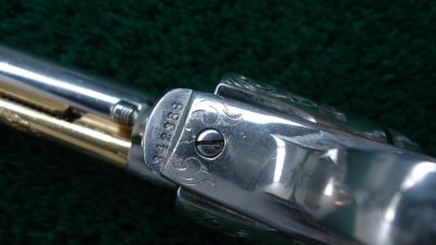 C374 BEAUTIFUL CUSTOM ENGRAVED COLT SAA NICKEL PLATED & GOLD IN CALIBER 45 COLT [M] - Image 15