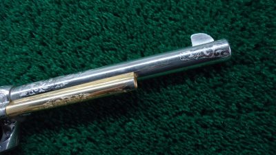 C374 BEAUTIFUL CUSTOM ENGRAVED COLT SAA NICKEL PLATED & GOLD IN CALIBER 45 COLT [M] - Image 10