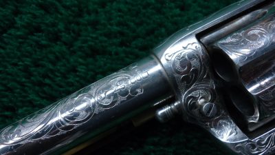 C374 BEAUTIFUL CUSTOM ENGRAVED COLT SAA NICKEL PLATED & GOLD IN CALIBER 45 COLT [M] - Image 9