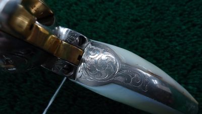 C374 BEAUTIFUL CUSTOM ENGRAVED COLT SAA NICKEL PLATED & GOLD IN CALIBER 45 COLT [M] - Image 14
