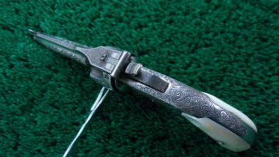MHG1088 ENGRAVED AND INLAID S&W SINGLE ACTION REVOLVER IN CALIBER 32 [A] - Image 6