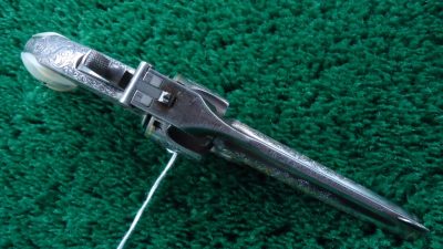 MHG1088 ENGRAVED AND INLAID S&W SINGLE ACTION REVOLVER IN CALIBER 32 [A] - Image 4