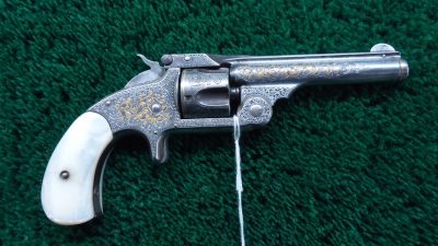 MHG1088 ENGRAVED AND INLAID S&W SINGLE ACTION REVOLVER IN CALIBER 32 [A] - Image 2