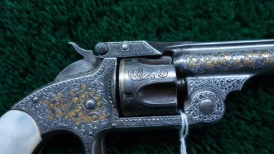MHG1088 ENGRAVED AND INLAID S&W SINGLE ACTION REVOLVER IN CALIBER 32 [A] - Image 7