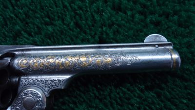 MHG1088 ENGRAVED AND INLAID S&W SINGLE ACTION REVOLVER IN CALIBER 32 [A] - Image 10