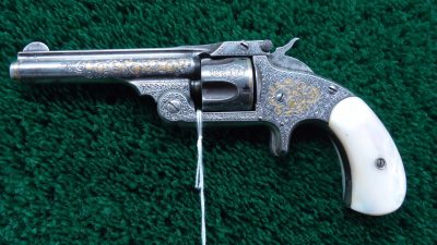 MHG1088 ENGRAVED AND INLAID S&W SINGLE ACTION REVOLVER IN CALIBER 32 [A] - Image 3