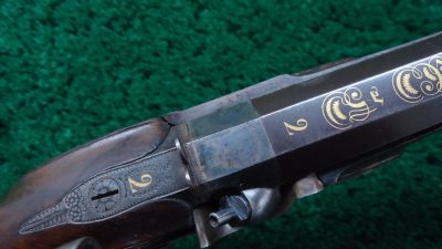 MHG1092 A&B BEAUTIFUL MATCHED PAIR OF LEPAGE PERCUSSION TARGET PISTOLS IN CALIBER 52 [A] - Image 17