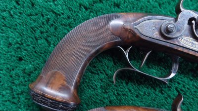 MHG1092 A&B BEAUTIFUL MATCHED PAIR OF LEPAGE PERCUSSION TARGET PISTOLS IN CALIBER 52 [A] - Image 9