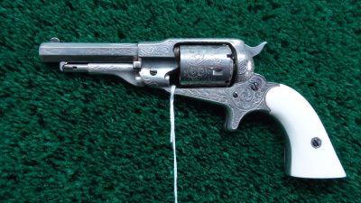 R2423 ENGRAVED REMINGTON NEW MODEL POCKET SPUR TRIGGER REVOLVER IN CALIBER 32 RF [A] - Image 2