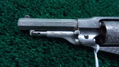 R2423 ENGRAVED REMINGTON NEW MODEL POCKET SPUR TRIGGER REVOLVER IN CALIBER 32 RF [A] - Image 10