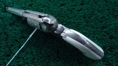 R2423 ENGRAVED REMINGTON NEW MODEL POCKET SPUR TRIGGER REVOLVER IN CALIBER 32 RF [A] - Image 5