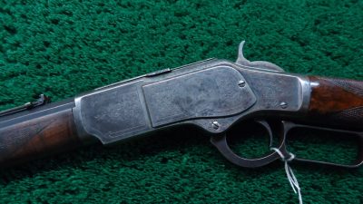 W4141 FACTORY ENGRAVED WINCHESTER 1873 SHORT RIFLE IN CALIBER 44-40 [A] - Image 2