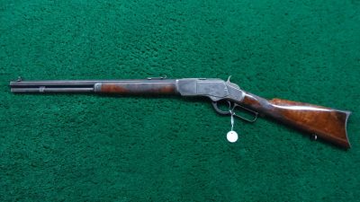 W4141 FACTORY ENGRAVED WINCHESTER 1873 SHORT RIFLE IN CALIBER 44-40 [A] - Image 28