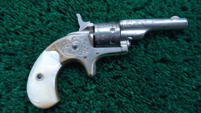 C397 COLT OPEN TOP ENGRAVED SPUR TRIGGER REVOLVER WITH BOX IN CALIBER 22 RF [A]