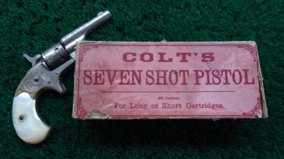 C397 COLT OPEN TOP ENGRAVED SPUR TRIGGER REVOLVER WITH BOX IN CALIBER 22 RF [A] - Image 15