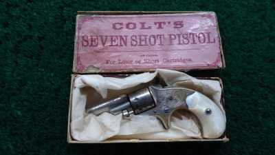 C397 COLT OPEN TOP ENGRAVED SPUR TRIGGER REVOLVER WITH BOX IN CALIBER 22 RF [A] - Image 14