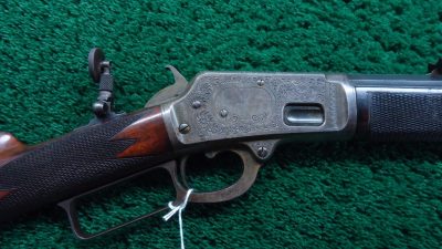 JM1565 VERY UNIQUE MARLIN MODEL 1888 SPECIAL ORDER FACTORY ENGRAVED "SANTA CLAUS" RIFLE [A]
