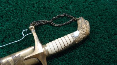 M1141 FINE EAGLE HEAD MOUNTED INFANTRY OFFICER'S SWORD [A] - Image 17