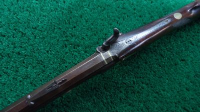 MR1700 PHILADELPHIA HALFSTOCK SILVER-MOUNTED PERCUSSION SPORTING RIFLE BY TRYON [A] - Image 4