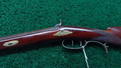 MR1701 BLUNT & SYMS HALFSTOCK SILVER-MOUNTED PERCUSSION SPORTING RIFLE [A] - Image 2