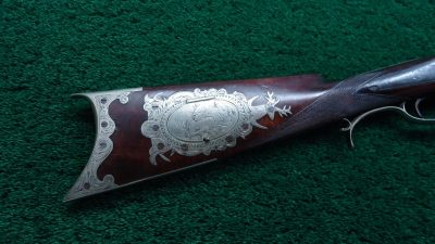 MR1701 BLUNT & SYMS HALFSTOCK SILVER-MOUNTED PERCUSSION SPORTING RIFLE [A] - Image 23