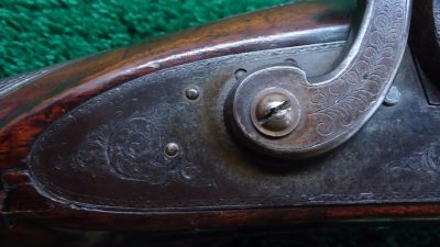 MSG1261 ENGRAVED GERMAN DOUBLE BARREL PERCUSSION SHOTGUN [A] - Image 8