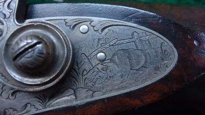 MR1688 VERY NICE ENGRAVED GERMAN PERCUSSION DOUBLE RIFLE BY MORGENROTH [A] - Image 16
