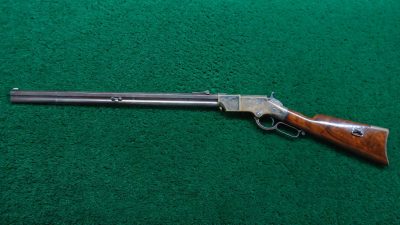 W4385 FACTORY ENGRAVED SILVER PLATED HENRY RIFLE [A] - Image 23