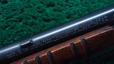 W4383 POST-WAR WINCHESTER MODEL 62A SLIDE ACTION RIFLE CHAMBERED FOR 22 S,L, OR LR [M] - Image 6