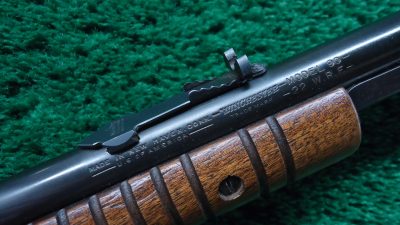 W4382 LATE WINCHESTER MODEL 90 ROUND BARREL SLIDE ACTION RIFLE IN .22 WRF [M] - Image 13