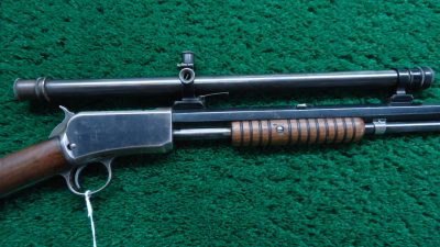 W4380 WINCHESTER MODEL 1890 SLIDE ACTION TAKEDOWN RIFLE WITH A-5 SCOPE [M] - Image 8