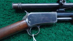 W4380 WINCHESTER MODEL 1890 SLIDE ACTION TAKEDOWN RIFLE WITH A-5 SCOPE [M]
