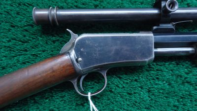 W4380 WINCHESTER MODEL 1890 SLIDE ACTION TAKEDOWN RIFLE WITH A-5 SCOPE [M]