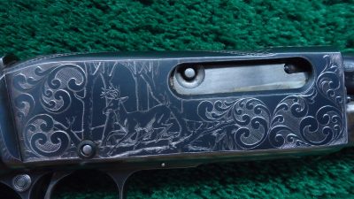 R2445 REMINGTON MODEL 14 SLIDE ACTION RIFLE CUSTOM ENGRAVED BY A.A. WHITE IN CALIBER .32 REM [M] - Image 8