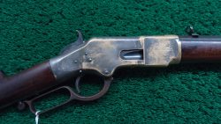 W4417 SILVER PLATED WINCHESTER MODEL 1866 RIFLE WITH HENRY MARKED BARREL [A]