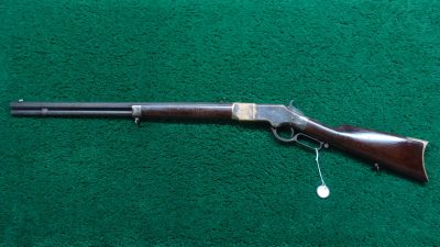 W4417 SILVER PLATED WINCHESTER MODEL 1866 RIFLE WITH HENRY MARKED BARREL [A] - Image 23