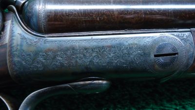 MSG1262 MASSIVE SUPERB CONDITION CASED 8 BORE UNDERLEVER DOUBLE HAMMERGUN BY STEPHEN GRANT [A] - Image 9