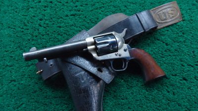 C430 U.S. MARKED COLT ARTILLERY MODEL SINGLE ACTION ARMY REVOLVER WITH HOLSTER RIG [A]