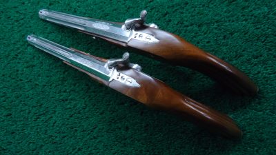 MHG1087 CASED PAIR OF REPRODUCTION PERCUSSION DUELING PISTOLS [A] - Image 6