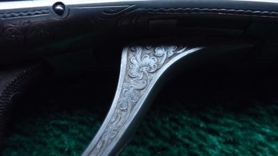 MR1686 CUSTOM GOLD INLAID RELIEF ENGRAVED SHARPS BORSCHARDT MODEL1878 MID-RANGE SINGLE SHOT RIFLE [A] - Image 7