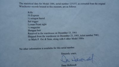 W4425 SPECIAL ORDER WINCHESTER MODEL 1886 RIFLE IN CALIBER 50 EXPRESS [M] - Image 20