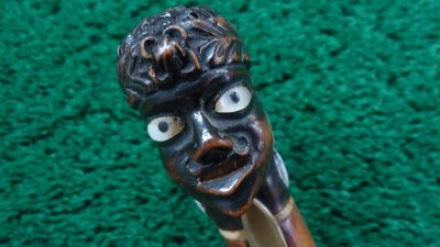 MHG1090 ENGRAVED EUROPEAN FLINTLOCK POCKET PISTOL WITH FIGURAL “MOOR’S HEAD” CARVED POMMEL [A] - Image 13