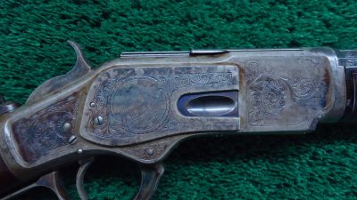 W4228 *Sale Pending* DELUXE WINCHESTER 1873 ENGRAVED "LIKE ONE OF ONE THOUSAND" IN CALIBER 44-40 [A] - Image 3