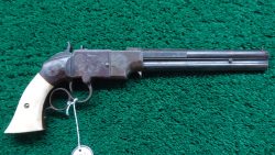 W4492 SCARCE ENGRAVED SMITH & WESSON NO. 2 LARGE FRAME PISTOL IN 41 CALIBER WITH IVORY GRIPS [A]