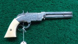 W4489 CUSTOM ENGRAVED VOLCANIC LARGE FRAME NO. 2 PISTOL WITH CASE [A]