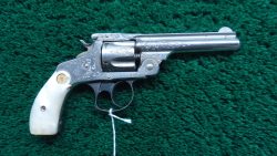 MHG1118 FACTORY ENGRAVED S & W DOUBLE ACTION REVOLVER IN CALIBER 38 [M]